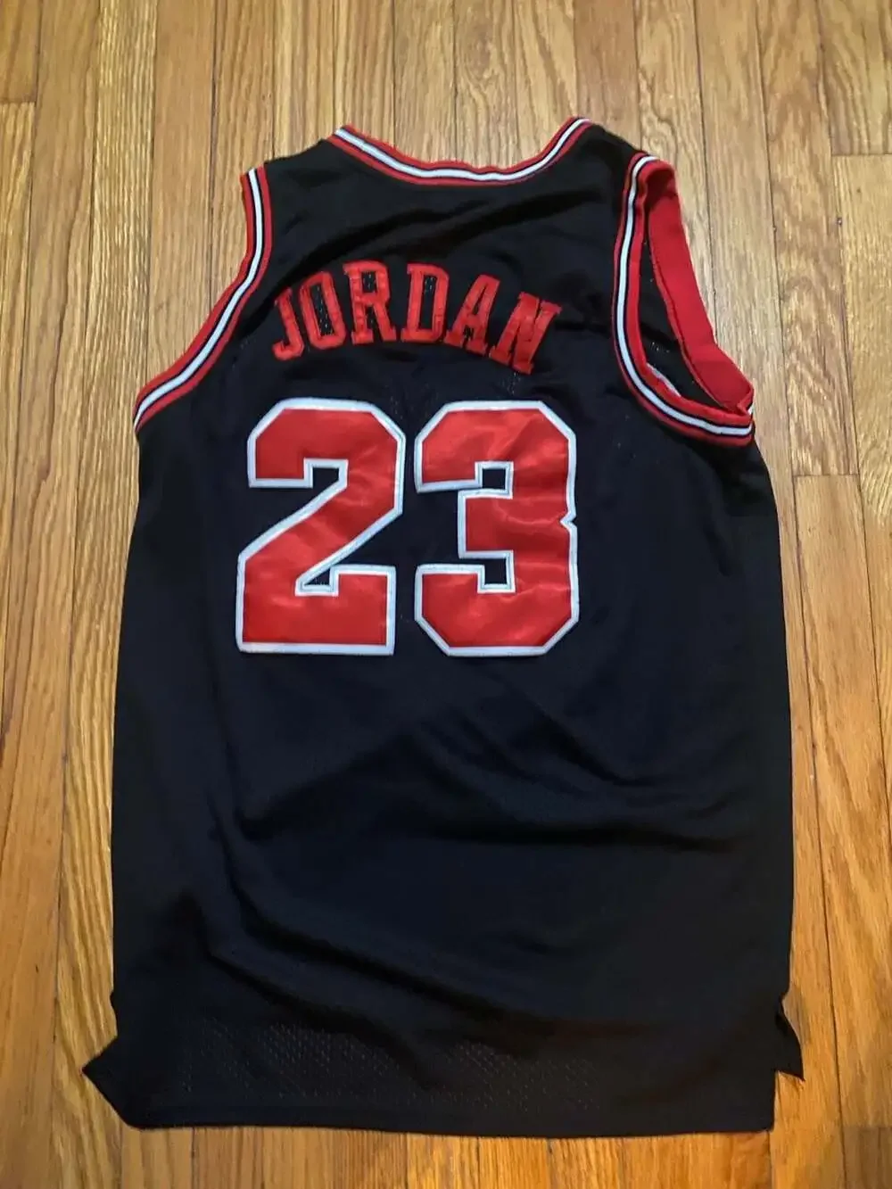 Nike Michael Jordan #23 Chicago Bulls Black Basketball Jersey Size M